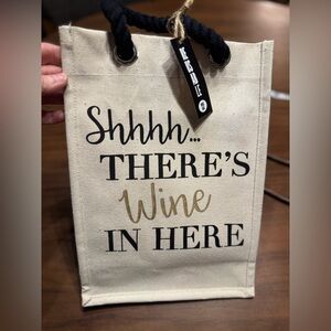 Canvas Wine Tote with Rope Handles
